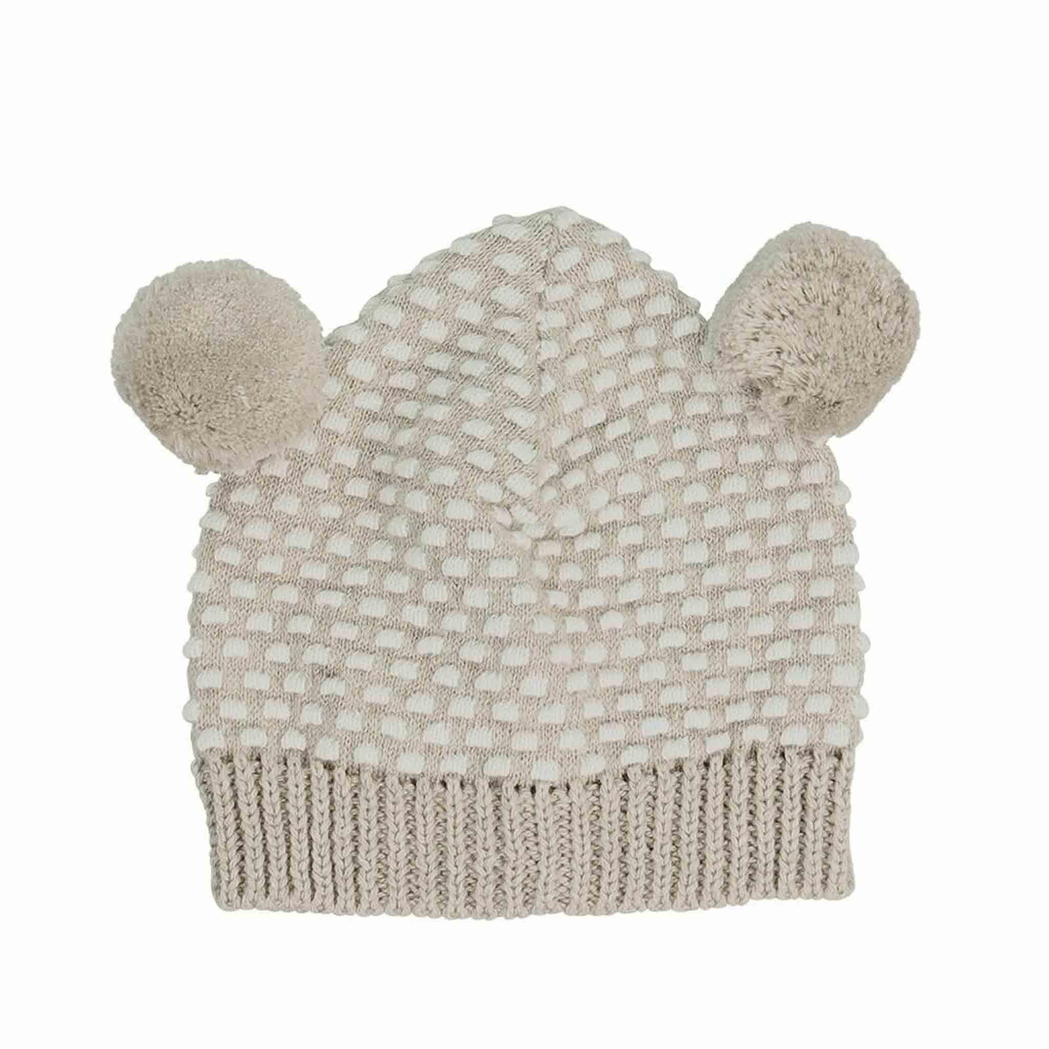 Buy Arkie Waffle Knit Pom Pom Beanie - Natural - Frankie Say Relax