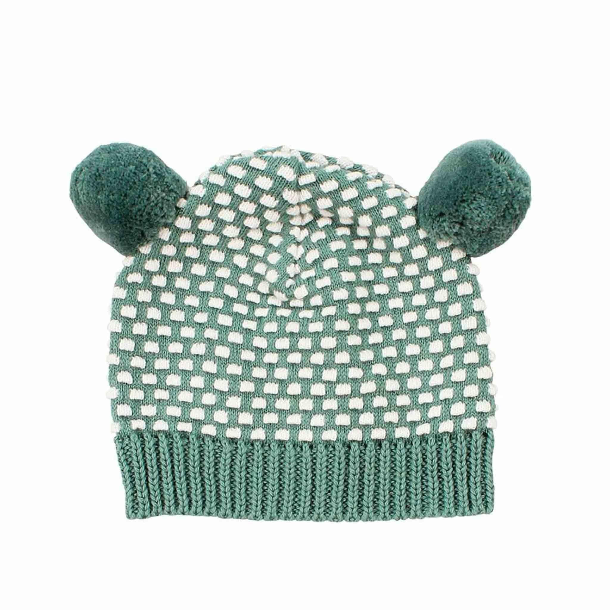 Buy Arkie Waffle Knit Pom Pom Beanie - Sage - Frankie Say Relax