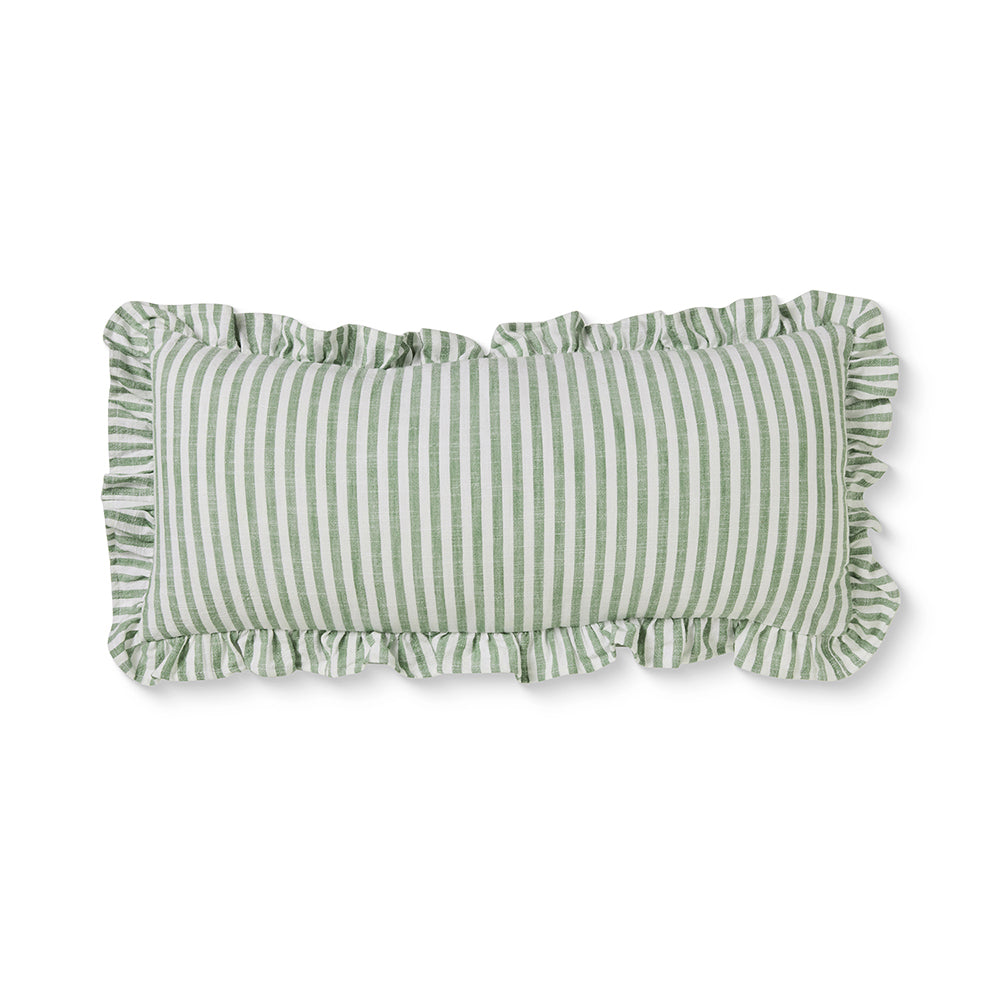 Ruffles Green Cushion 35 x 70cm (Madras Link) – Frankie Say Relax