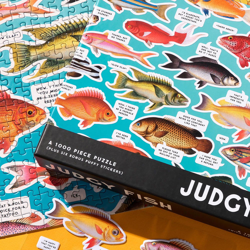 Judgy Fish 1000 Piece Puzzle (Brass Monkey) – Frankie Say Relax