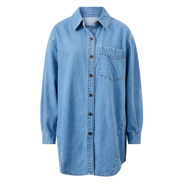 【5 1/2】 LONG-LINE DENIM SHIRT◆ Levi's Vintage Shorthorn Sawtooth Denim Shirt | Navy Blue | SVD