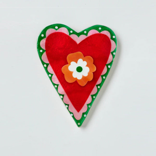 Poppy Red Heart Wall Tile – Frankie Say Relax
