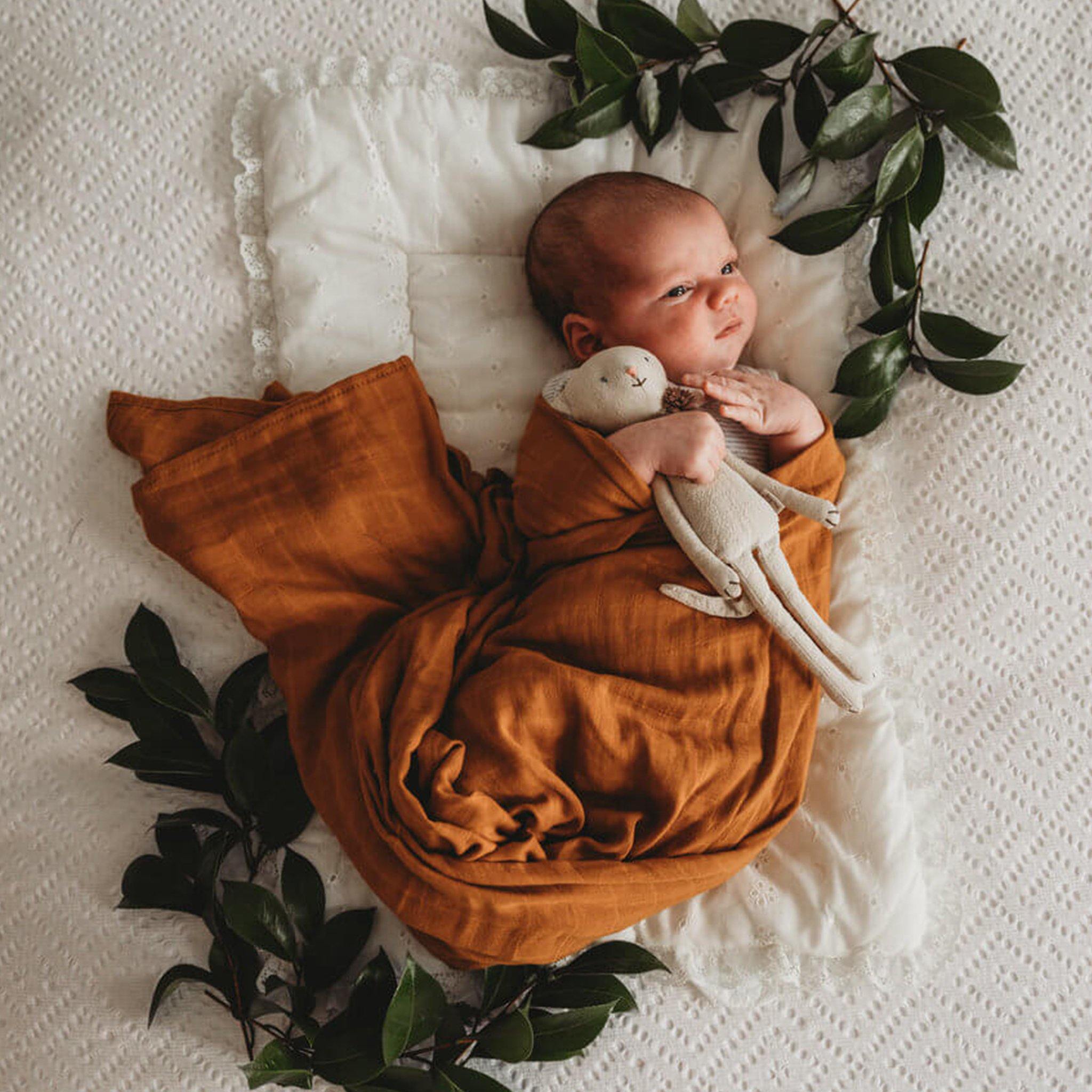 Buy Bronze - Organic Muslin Wrap - Frankie Say Relax