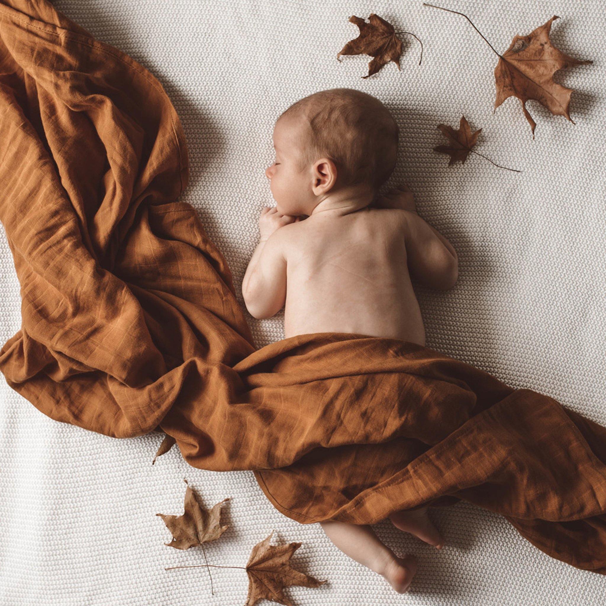 Buy Bronze - Organic Muslin Wrap - Frankie Say Relax