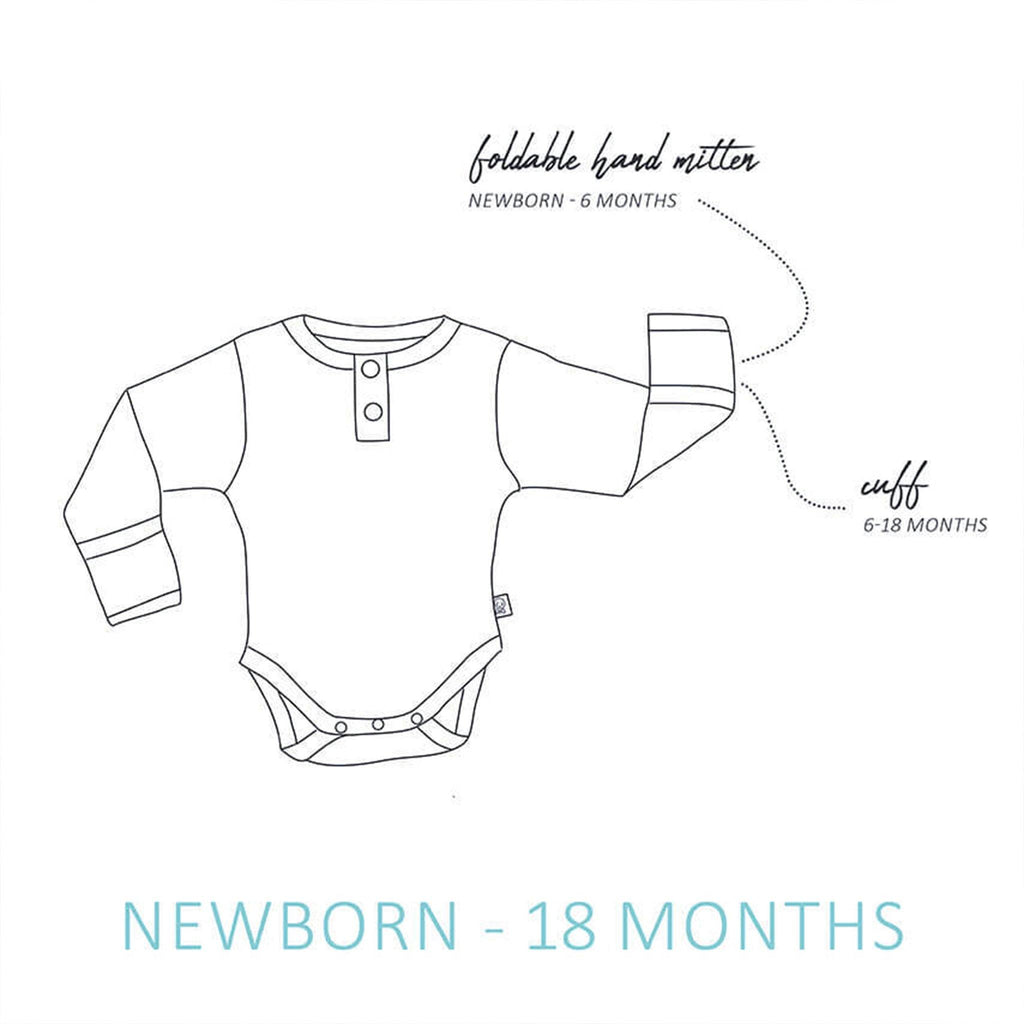 Buy Long Sleeve Bodysuit (Eucalypt) - Size Newborn (0000) - Frankie Say Relax