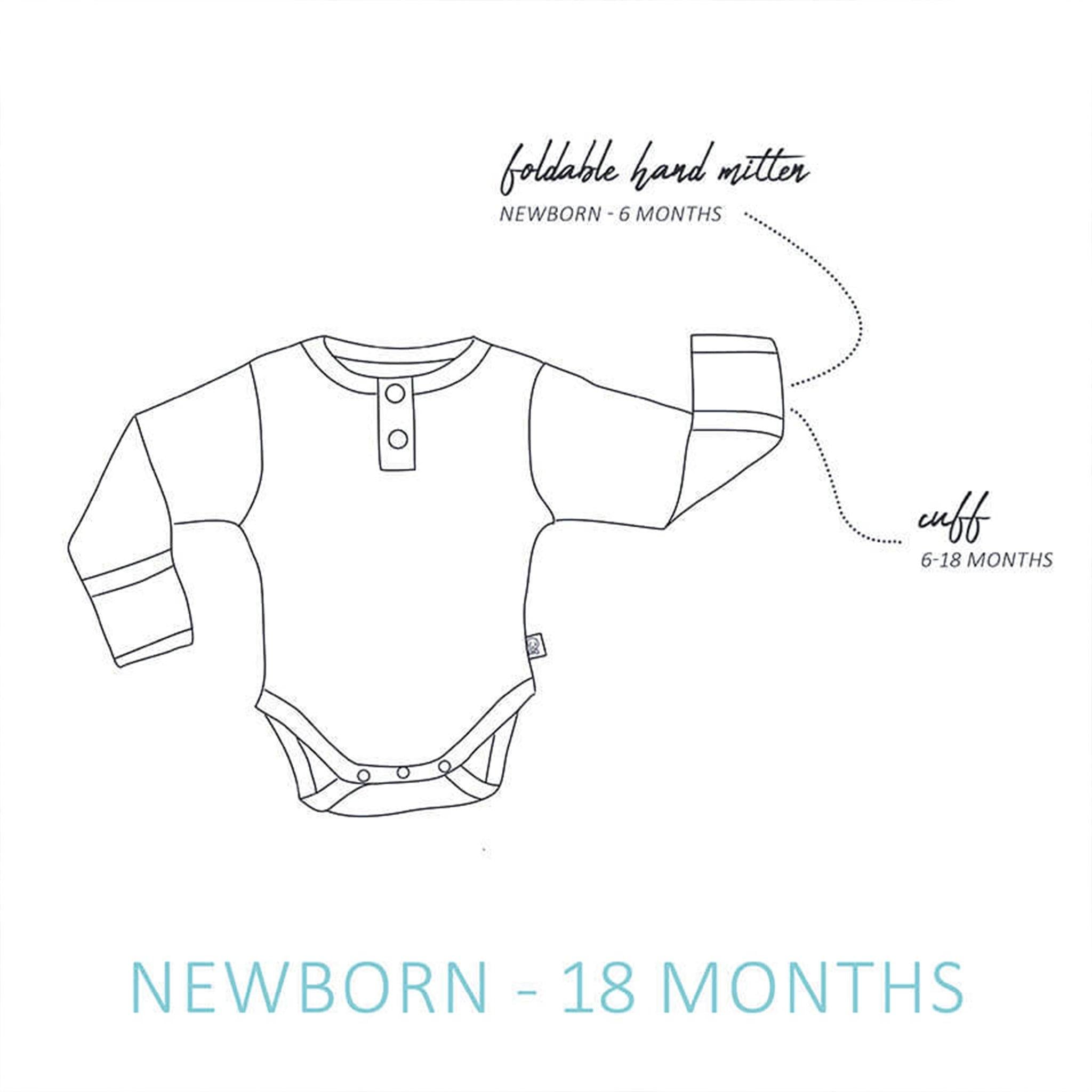 Buy Long Sleeve Bodysuit (Eucalypt) - Size 0-3 Months (000) - Frankie Say Relax