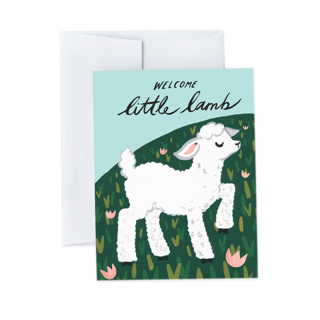 Welcome Little Lamb card