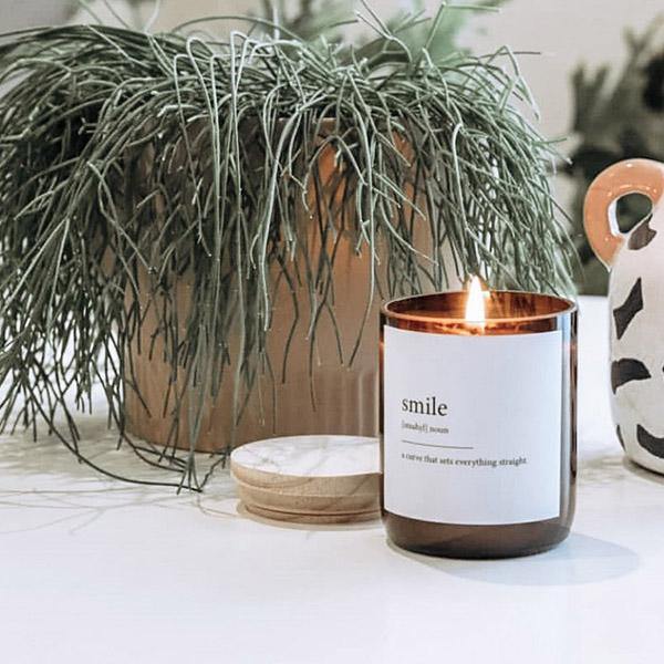 Buy "Smile" Dictionary Mid Soy Candle - Frankie Say Relax