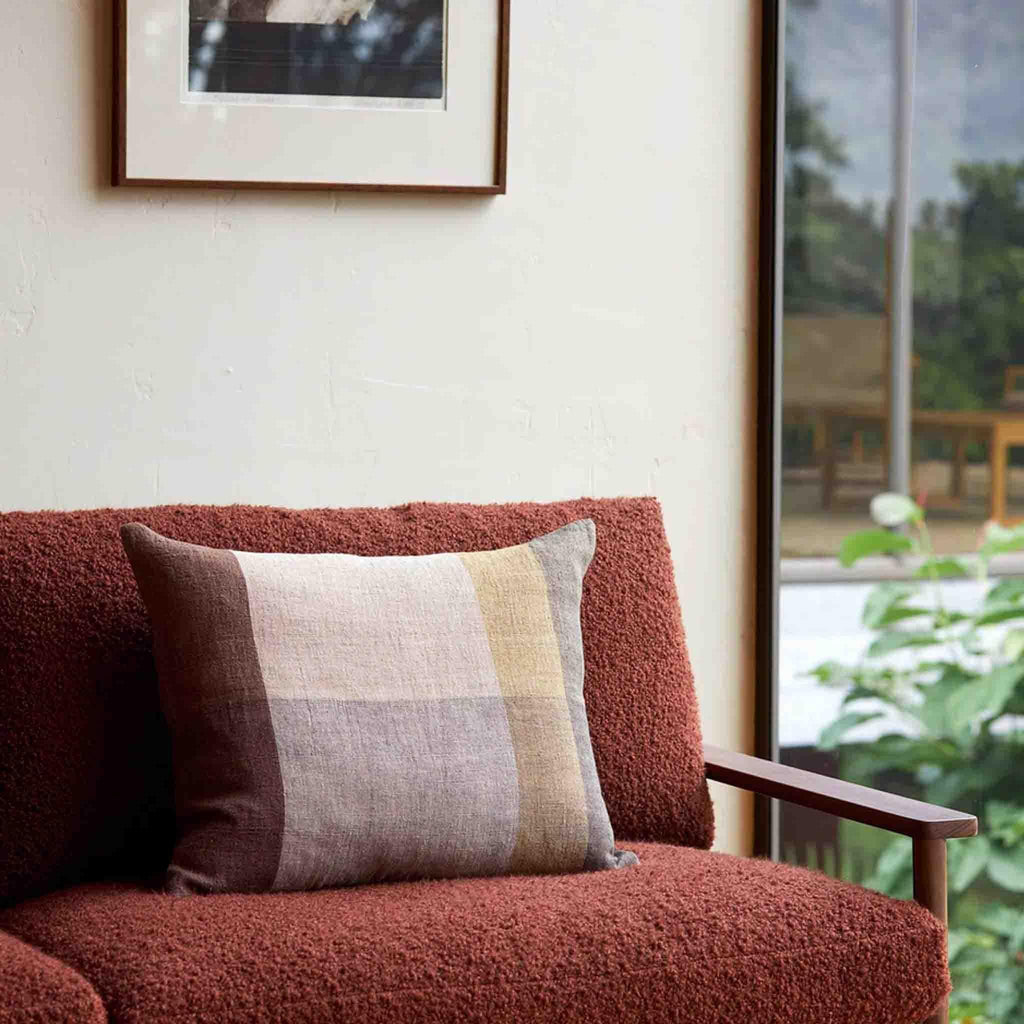 Buy Morandi Handwoven Linen Cushion (Sultana / Multi) - 55 x 45cm - Frankie Say Relax